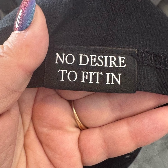 Killstar Crystal Ball “Piss Off” Crop Top Small Cropped Tee In Black & White - Picture 6 of 10